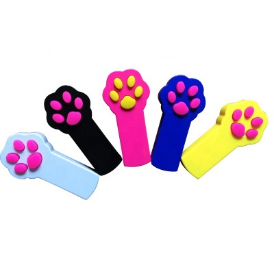 Pet Cat Dog Catch The Interactive LED Light Pointer Toy Stick Teaser Exercise Training Tool With Paw Prints Shape